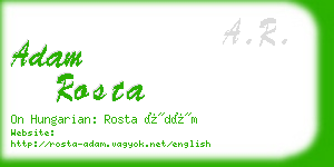 adam rosta business card